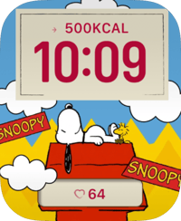 Snoopy Clouds Face Apple Watch face - Art