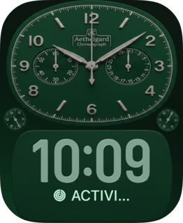 Aethergard Green watch face preview for Apple Watch