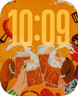 Amber Toast watch face preview for Apple Watch