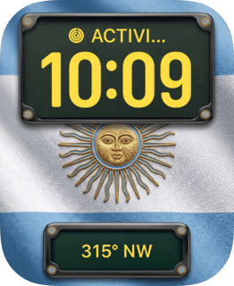Argentina Flag watch face preview for Apple Watch