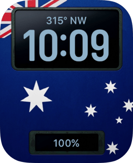 Australia Flag watch face preview for Apple Watch