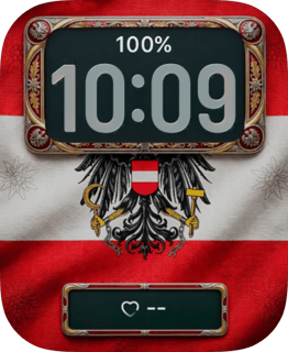 Austria Flag watch face preview for Apple Watch
