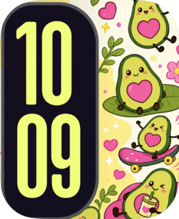 Avo Love watch face preview for Apple Watch