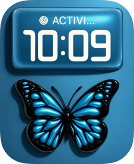 Azure Wings watch face preview image for Apple Watch