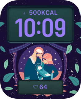 Baby Jesus Nativity watch face preview for Apple Watch
