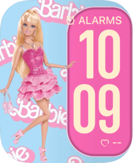 Barbie Pink watch face preview for Apple Watch