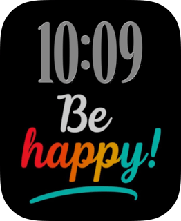 Be Happy watch face preview image for Apple Watch