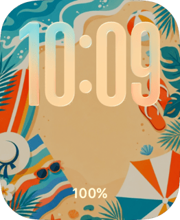 Beach Kit watch face preview for Apple Watch