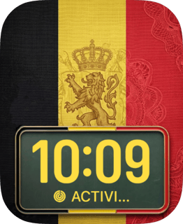 Belgium Flag watch face preview for Apple Watch