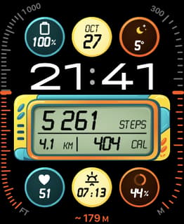 Bit by Bit watch face preview image for Apple Watch