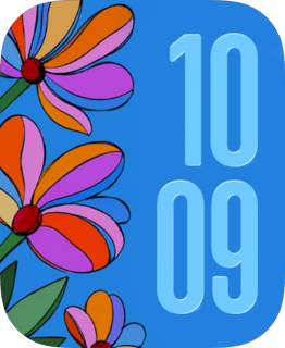 Blue Daisies watch face preview for Apple Watch