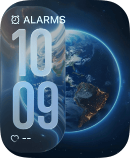 Blue Earth watch face preview for Apple Watch