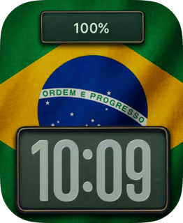 Brazil Flag watch face preview for Apple Watch
