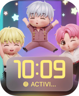 BTS Star Trio watch face preview for Apple Watch