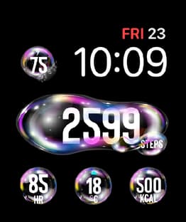 Bubble Bath watch face preview image for Apple Watch