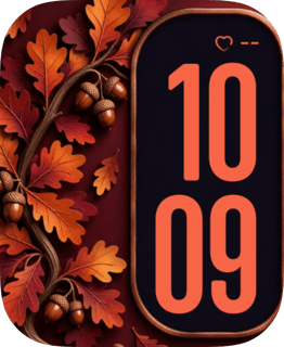 Burgundy Oak Apple Watch face - Nature