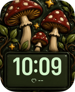 Carved Toadstools Apple Watch face - Nature