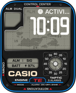 Casio Control Center watch face preview for Apple Watch