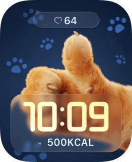 Cat Paw watch face preview for Apple Watch