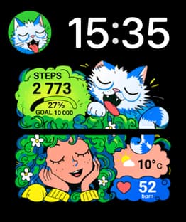 Catnap watch face preview image for Apple Watch