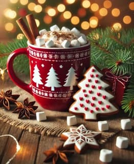 Christmas Cocoa watch face preview for Apple Watch