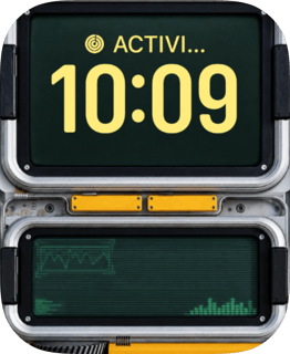 Chrome Monitor watch face preview image for Apple Watch