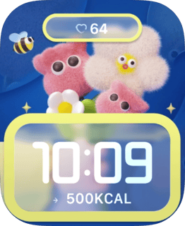 Cloud Teddy Picnic watch face preview for Apple Watch