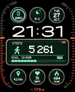 Command Line watch face preview image for Apple Watch
