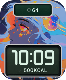 Cosmic Muse watch face preview for Apple Watch