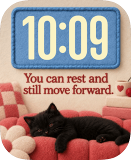 Couch Kitten watch face preview image for Apple Watch