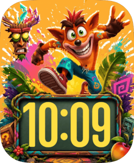 Crash Bandicoot Jungle watch face preview for Apple Watch