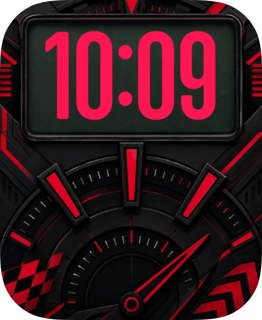 Crimson Core watch face preview for Apple Watch