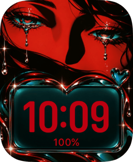 Crimson Tears watch face preview image for Apple Watch