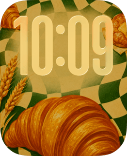 Croissant Check watch face preview for Apple Watch