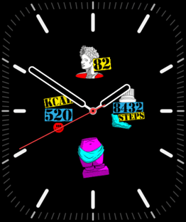 Cut and Paste watch face preview image for Apple Watch