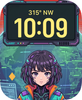Cyber City Pilot watch face preview for Apple Watch