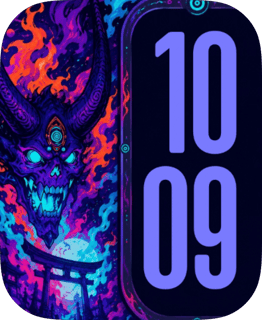 Demon Rave watch face preview for Apple Watch