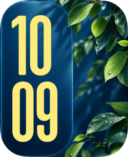Dewy Leaves watch face preview image for Apple Watch