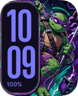 Donatello Turtle Tech watch face preview for Apple Watch