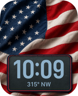 Draped Flag watch face preview for Apple Watch