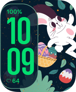 Easter Bunny Hop watch face preview for Apple Watch
