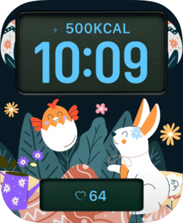 Easter Friends watch face preview for Apple Watch