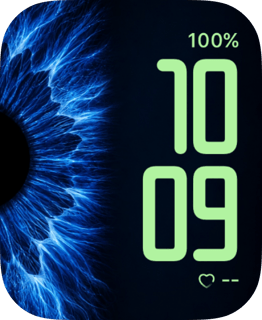 Electric Iris watch face preview for Apple Watch