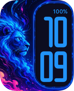 Electric Lion watch face preview for Apple Watch