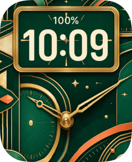 Emerald Deco watch face preview for Apple Watch
