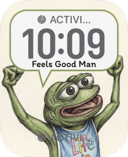 Feels Good Pepe watch face preview for Apple Watch