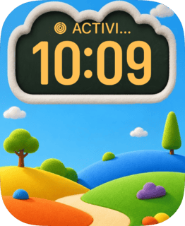 Felt Hills watch face preview for Apple Watch