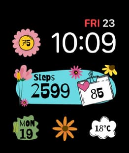Flower Power watch face preview image for Apple Watch
