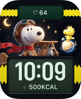 Flying Ace Snoopy watch face preview for Apple Watch