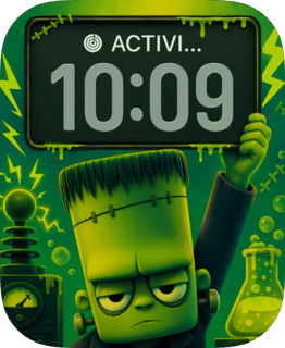 Frankenstein Green Lab watch face preview for Apple Watch